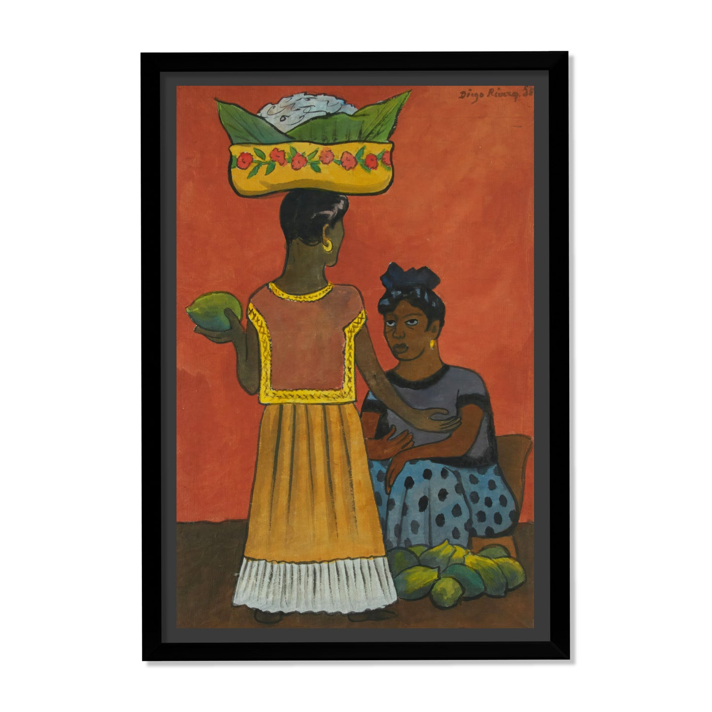 DOS MUJERES VENDIENDO FRUTA
