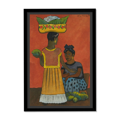 DOS MUJERES VENDIENDO FRUTA