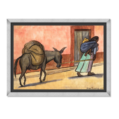 MUJER CON BURRO