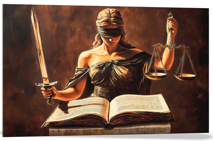 DAMA DE LA JUSTICIA Y EL LIBRO DE LA LEY