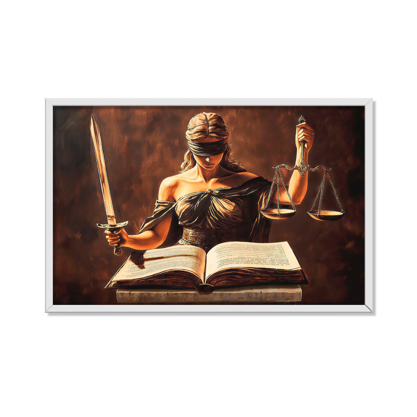 DAMA DE LA JUSTICIA Y EL LIBRO DE LA LEY