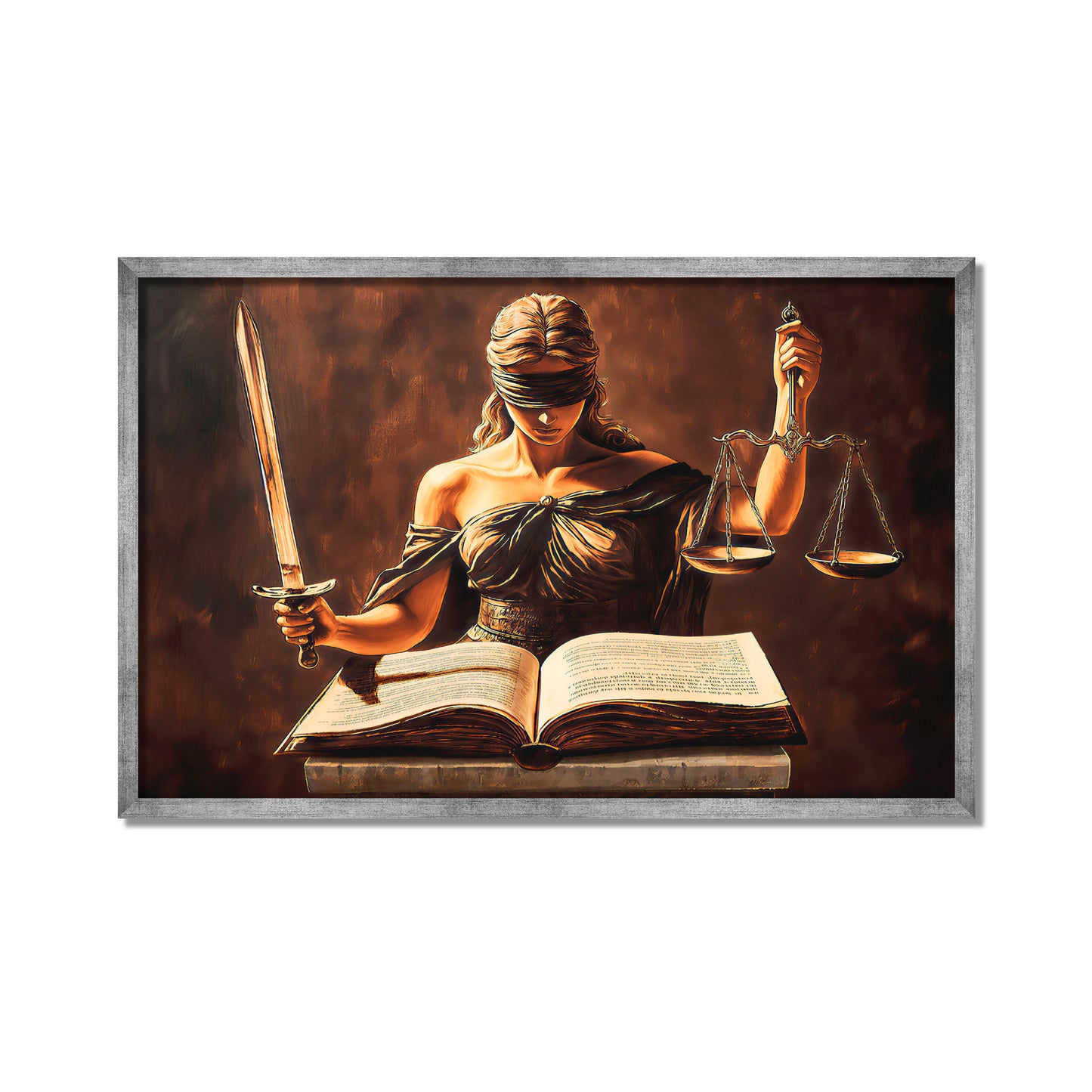 DAMA DE LA JUSTICIA Y EL LIBRO DE LA LEY