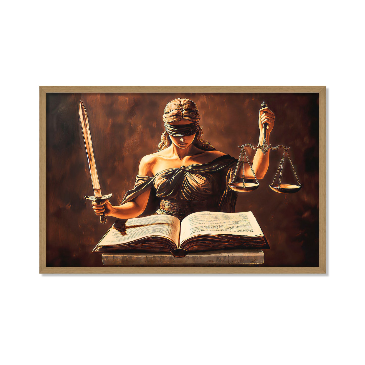 DAMA DE LA JUSTICIA Y EL LIBRO DE LA LEY