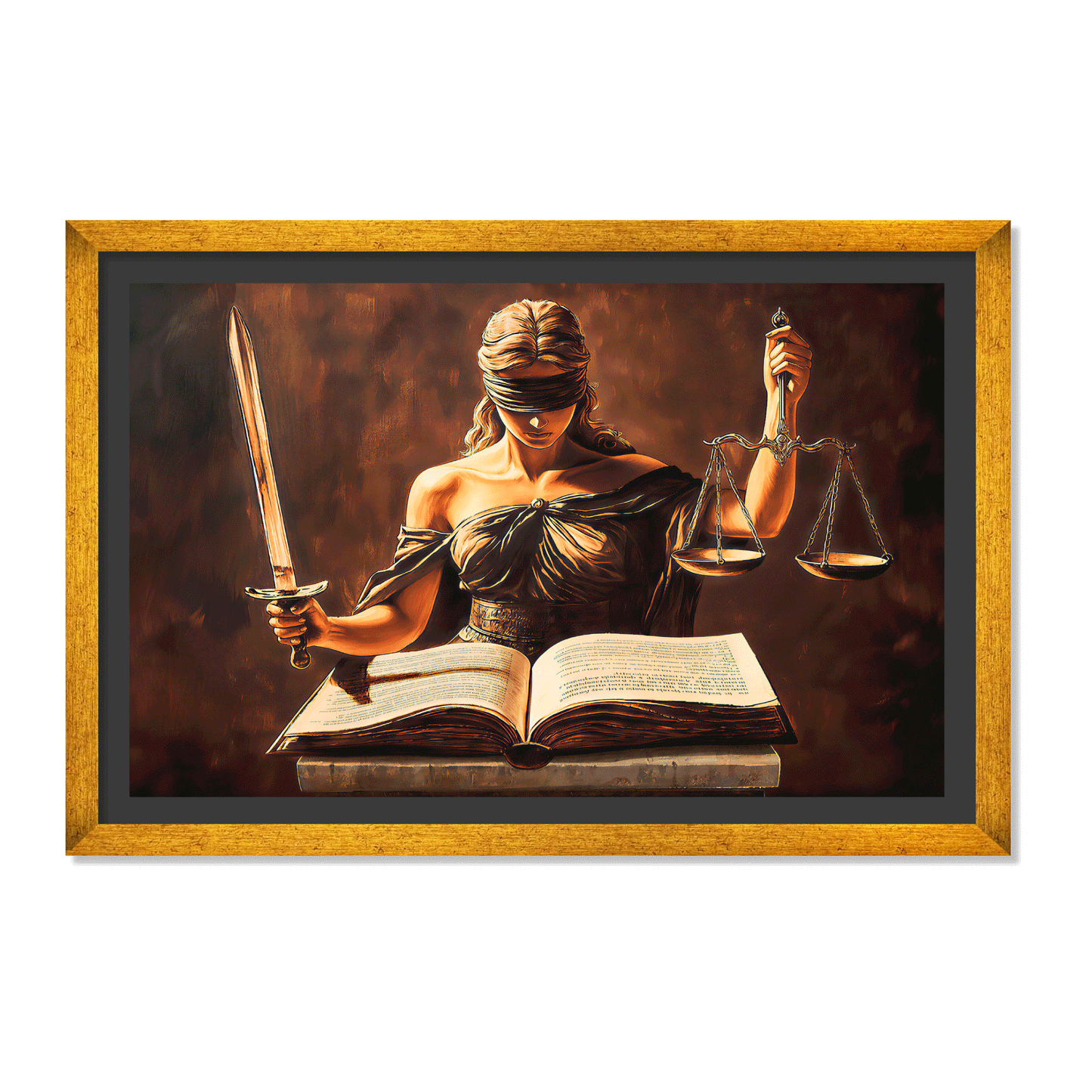DAMA DE LA JUSTICIA Y EL LIBRO DE LA LEY