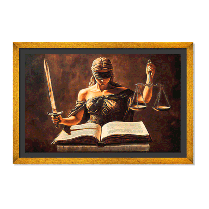 DAMA DE LA JUSTICIA Y EL LIBRO DE LA LEY