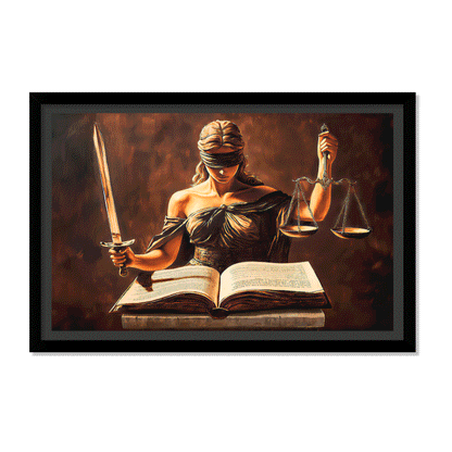 DAMA DE LA JUSTICIA Y EL LIBRO DE LA LEY