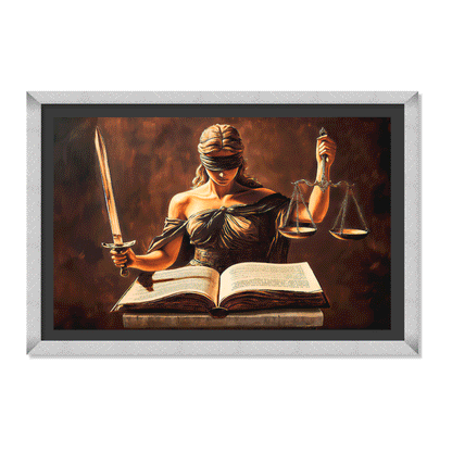 DAMA DE LA JUSTICIA Y EL LIBRO DE LA LEY