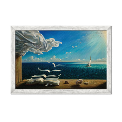 EL LIBRO EN LAS OLAS DEL VELERO