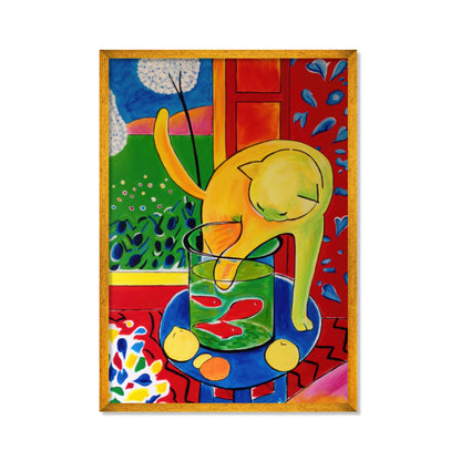 EL GATO CON LOS PECES ROJOS