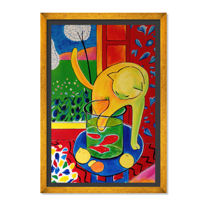 EL GATO CON LOS PECES ROJOS