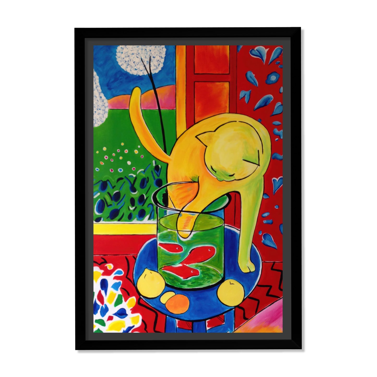 EL GATO CON LOS PECES ROJOS