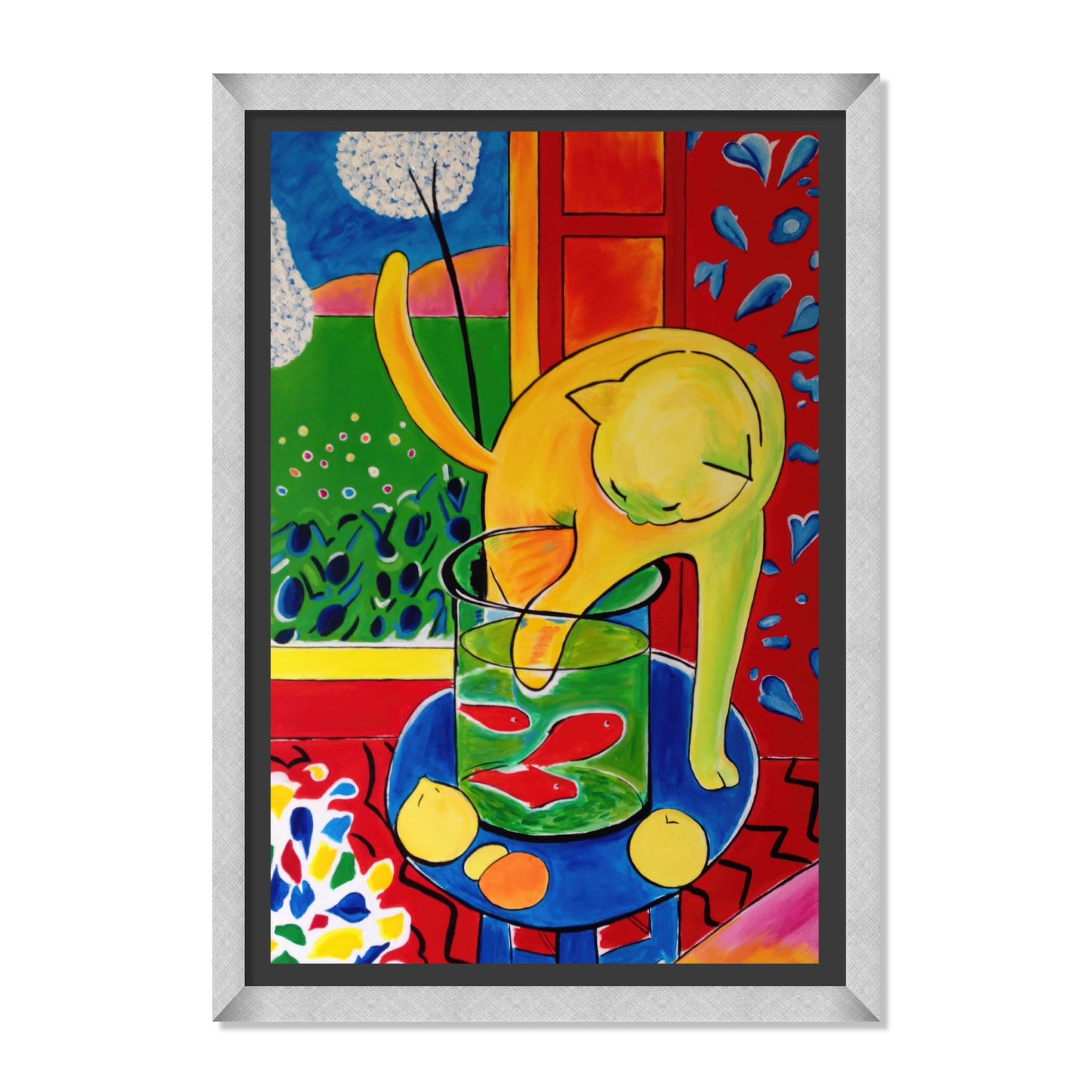 EL GATO CON LOS PECES ROJOS