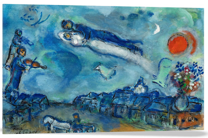 LOS NOVIOS EN EL CIELO AZUL