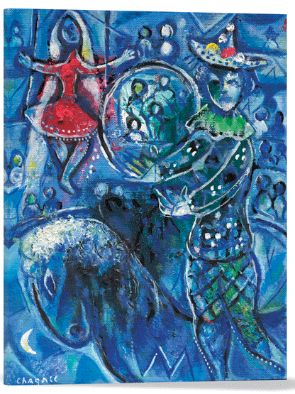 EL CIRCO SOBRE FONDO AZUL