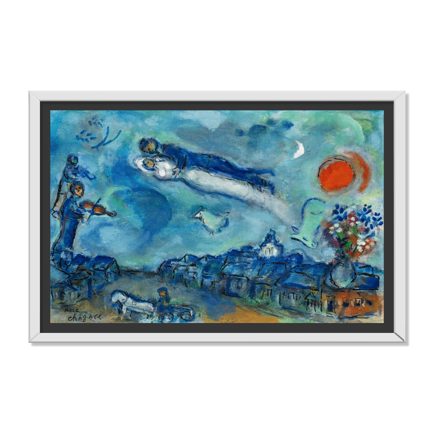 LOS NOVIOS EN EL CIELO AZUL