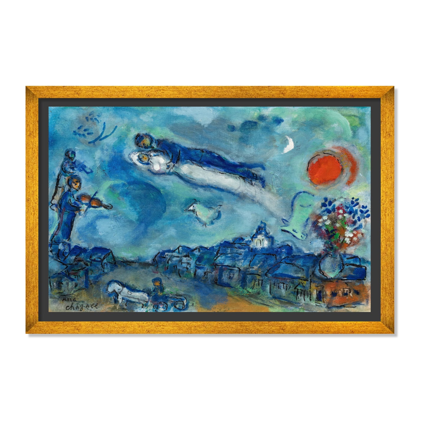 LOS NOVIOS EN EL CIELO AZUL