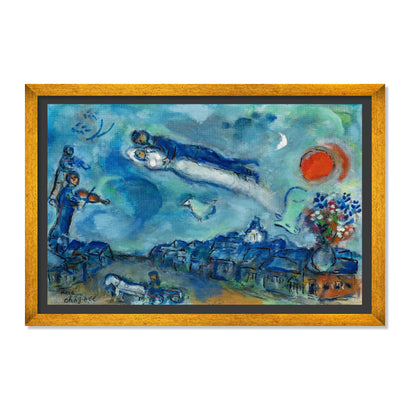 LOS NOVIOS EN EL CIELO AZUL
