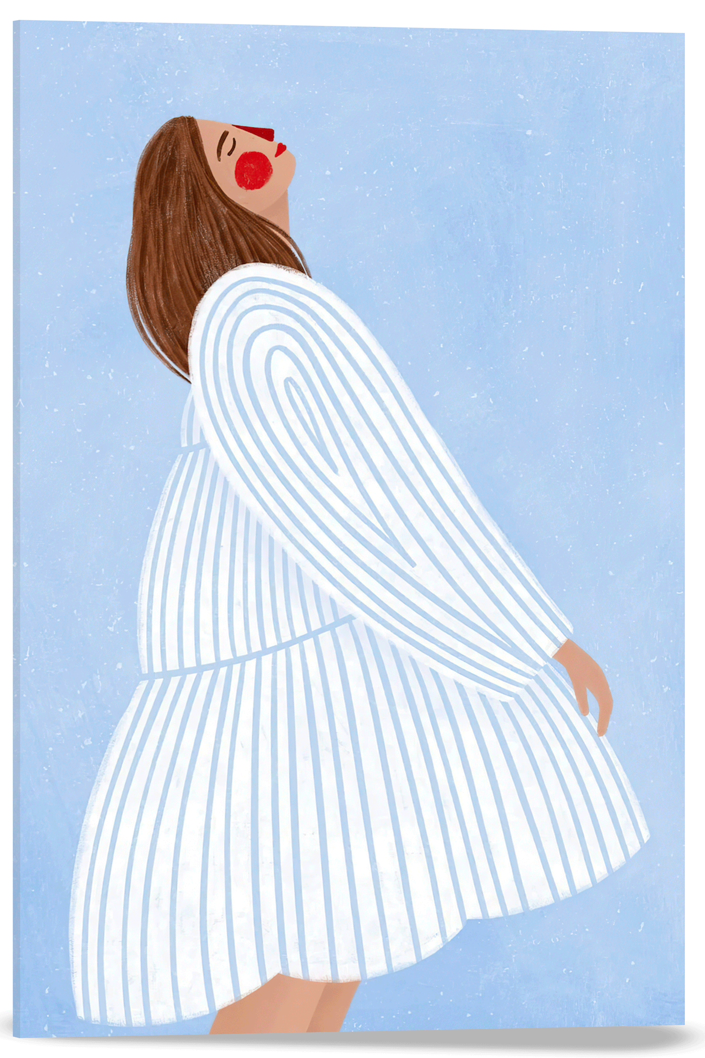LA MUJER DE LAS RAYAS AZULES
