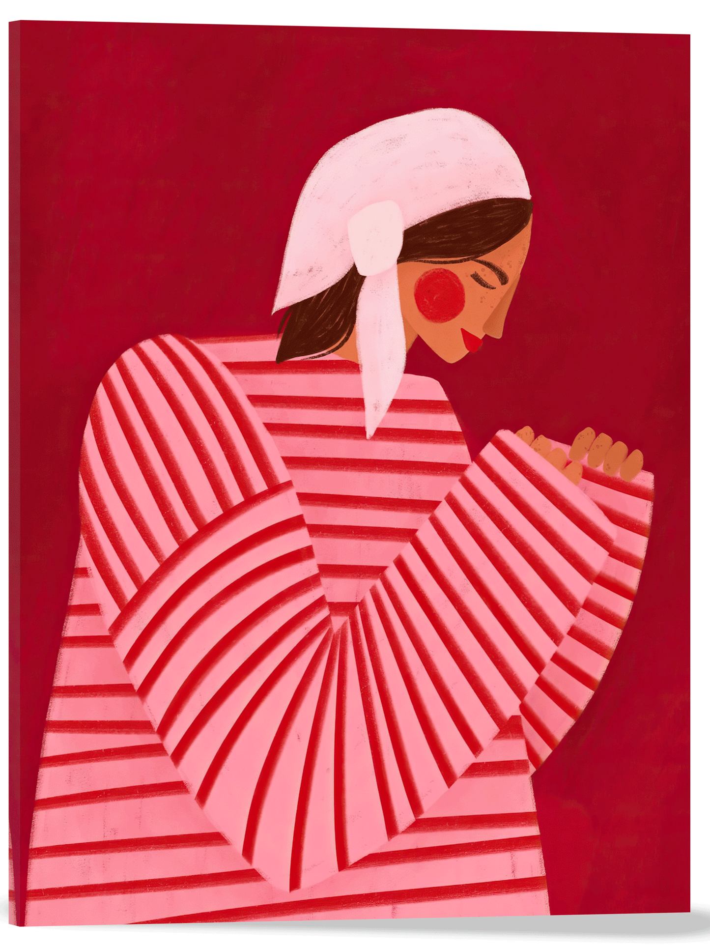 LA MUJER CON LAS RAYAS ROJAS