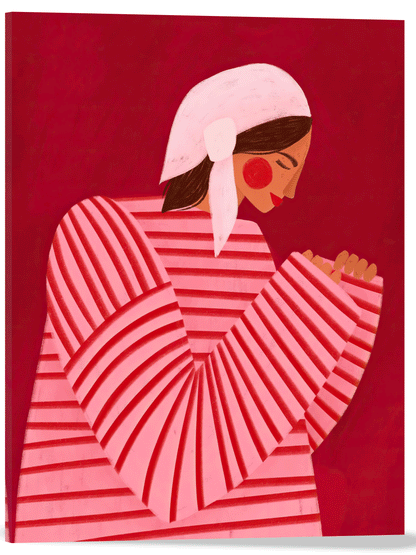 LA MUJER CON LAS RAYAS ROJAS