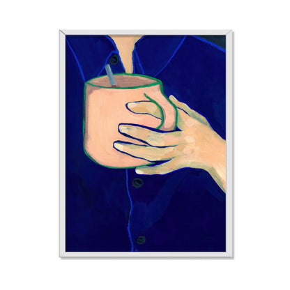 TAZA CON BORDE VERDE