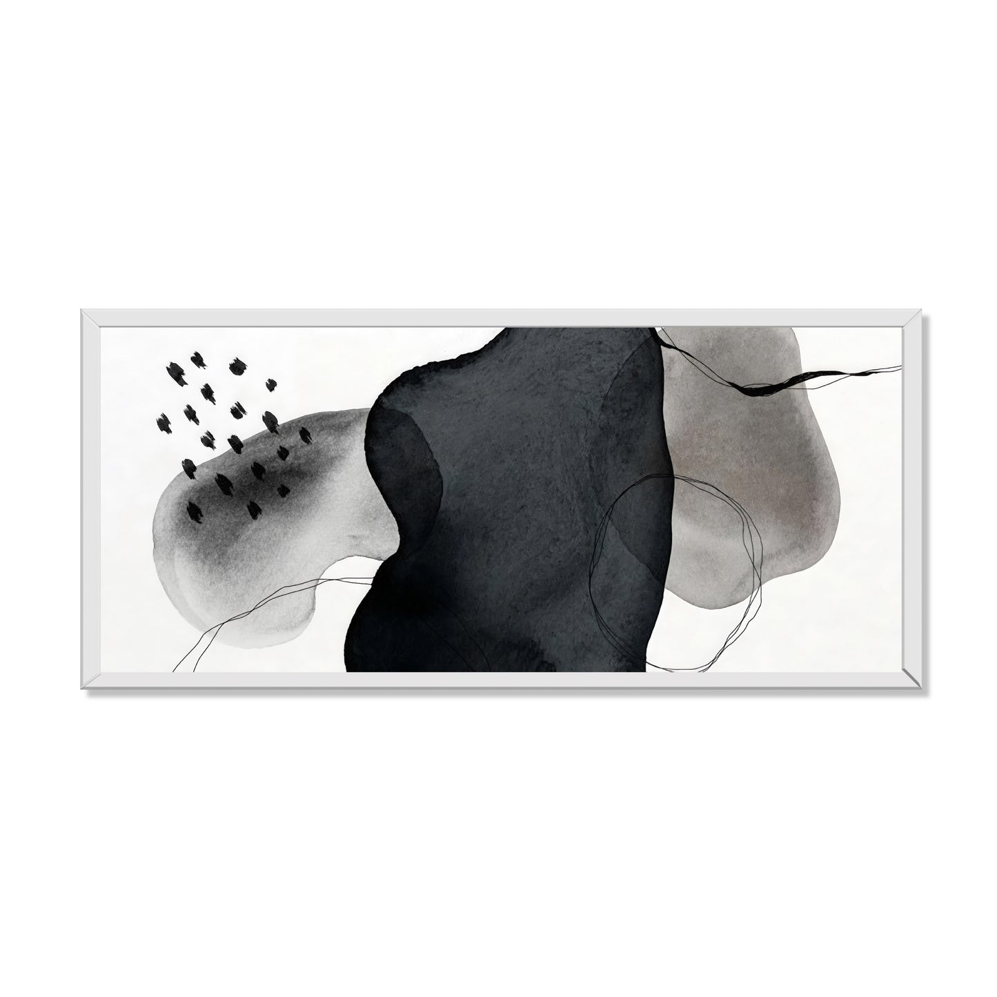 ABSTRACCIÓN MINIMALISTA EN GRISES Y NEGROS