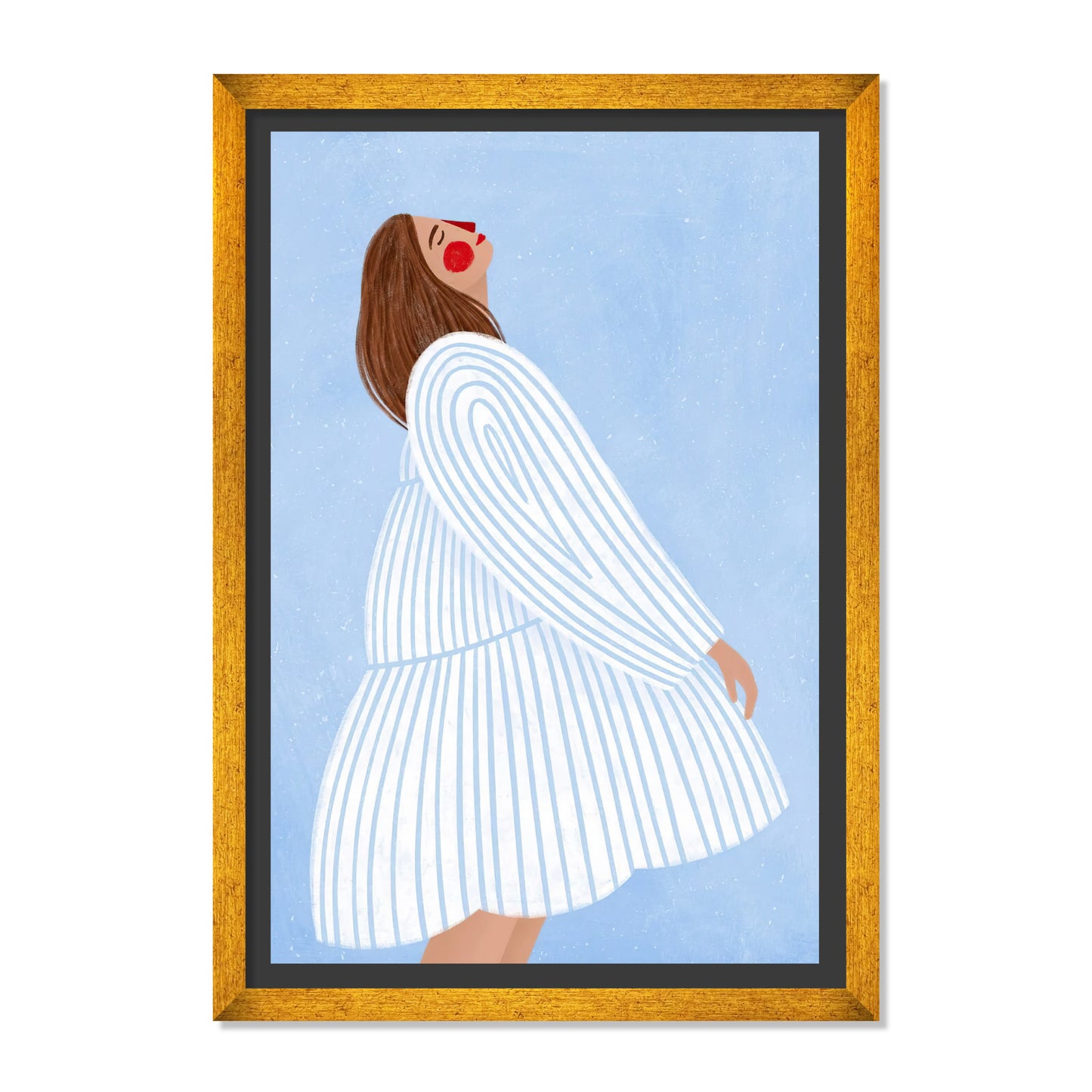 LA MUJER DE LAS RAYAS AZULES