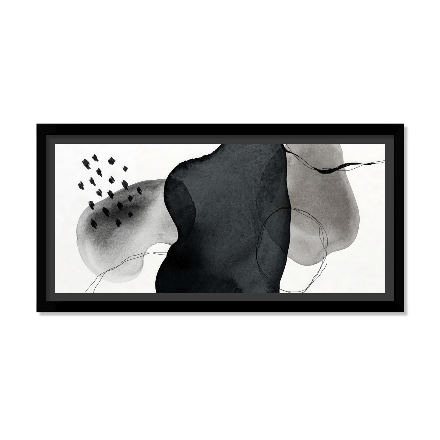 ABSTRACCIÓN MINIMALISTA EN GRISES Y NEGROS