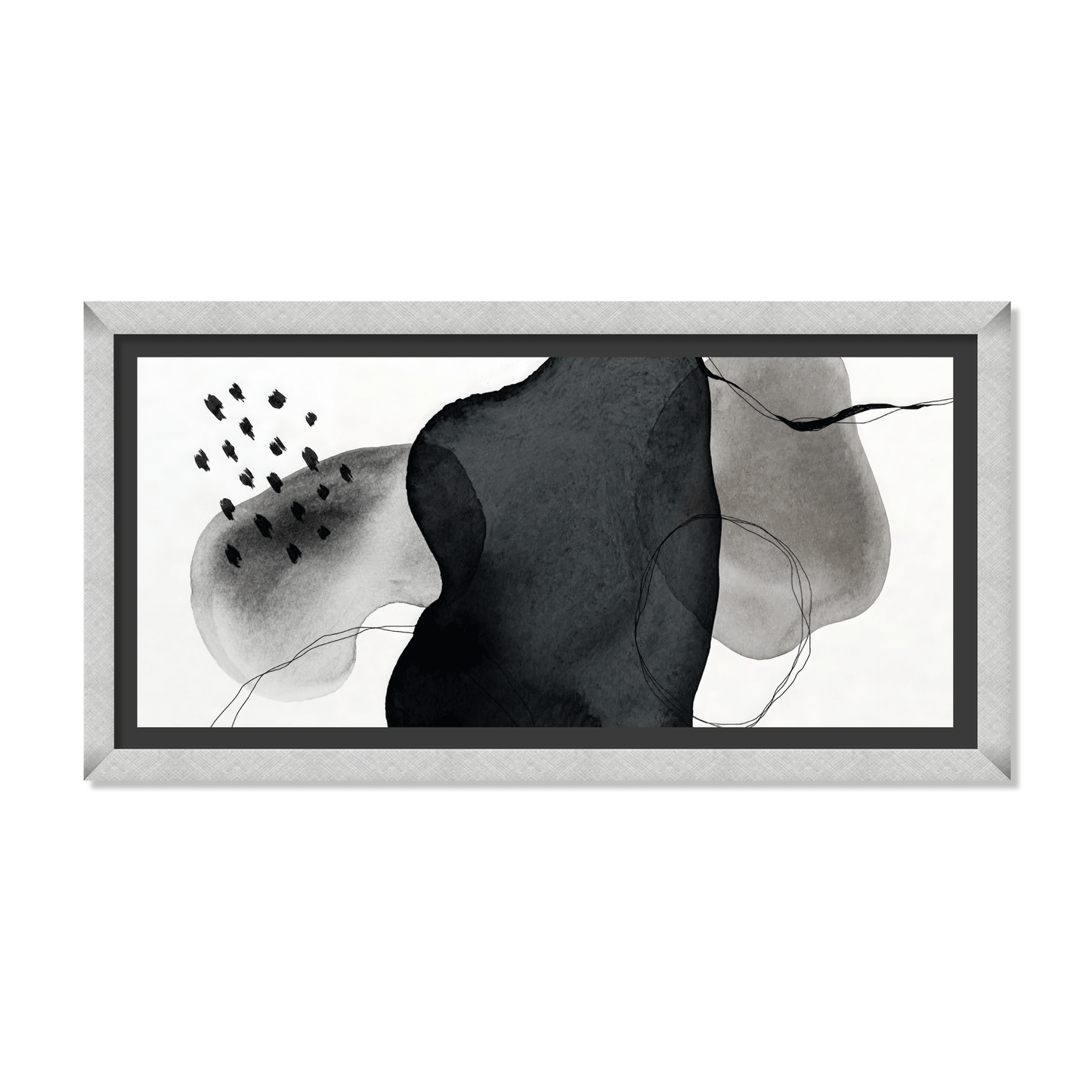 ABSTRACCIÓN MINIMALISTA EN GRISES Y NEGROS