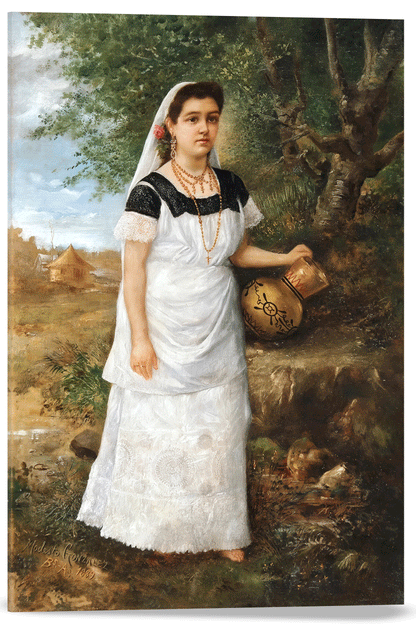 MUJER PARAGUAYA CON CANTARO