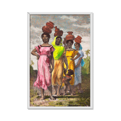 MUJERES PARAGUAYAS CAMPESINAS YENDO AL RÍO