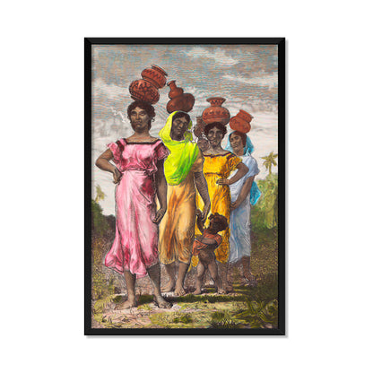 MUJERES PARAGUAYAS CAMPESINAS YENDO AL RÍO