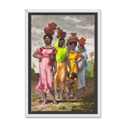 MUJERES PARAGUAYAS CAMPESINAS YENDO AL RÍO