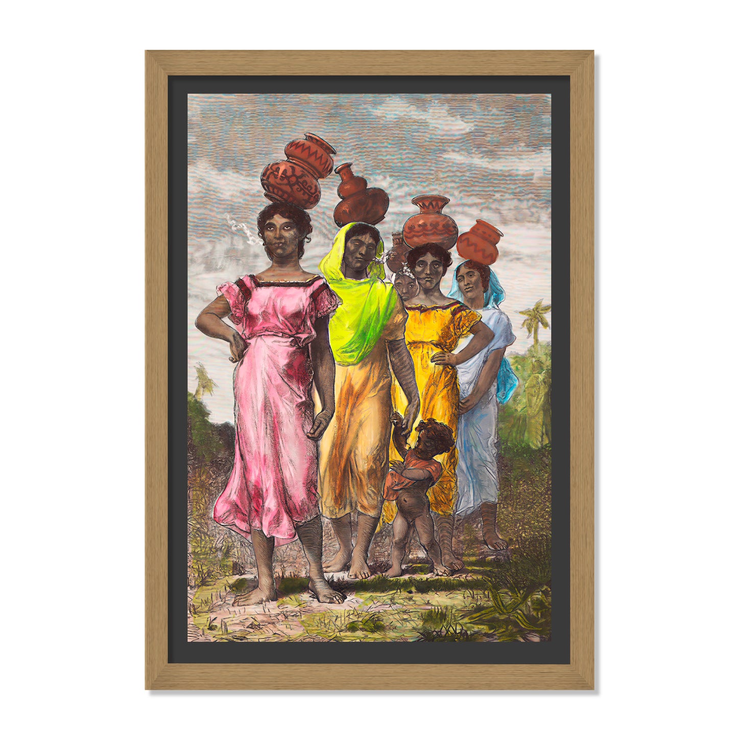MUJERES PARAGUAYAS CAMPESINAS YENDO AL RÍO
