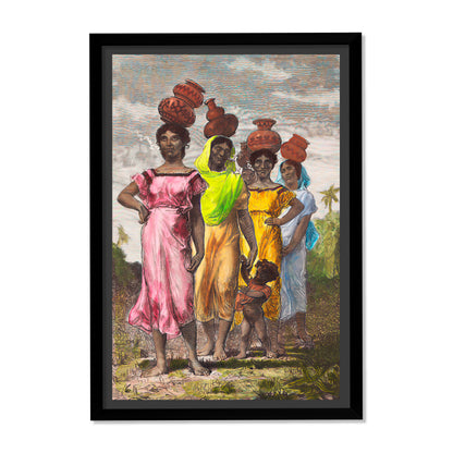 MUJERES PARAGUAYAS CAMPESINAS YENDO AL RÍO