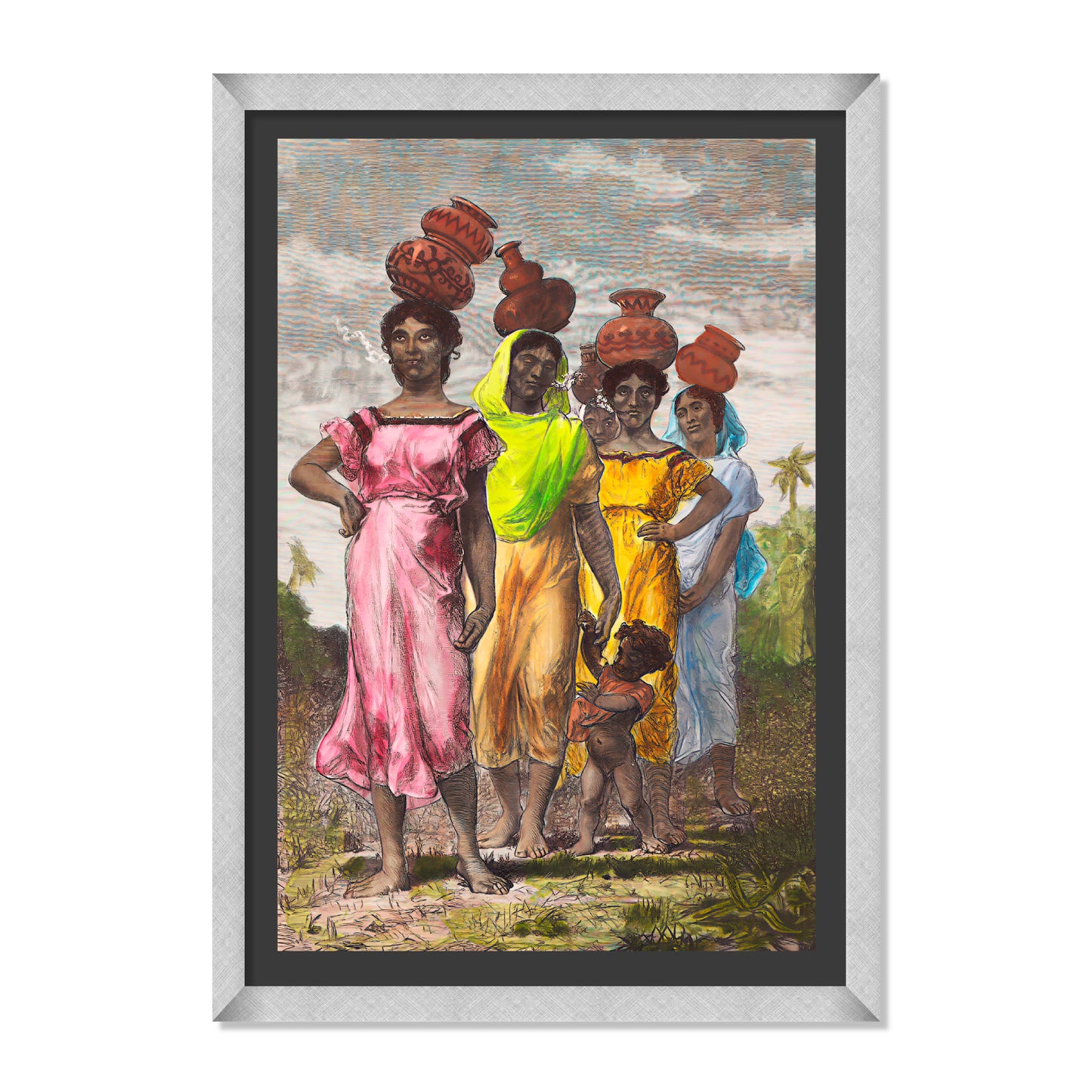 MUJERES PARAGUAYAS CAMPESINAS YENDO AL RÍO
