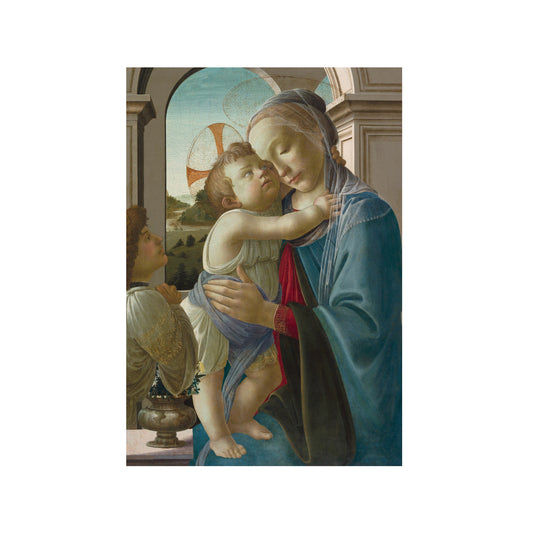 VIRGEN CON EL NIÑO Y UN ÁNGEL