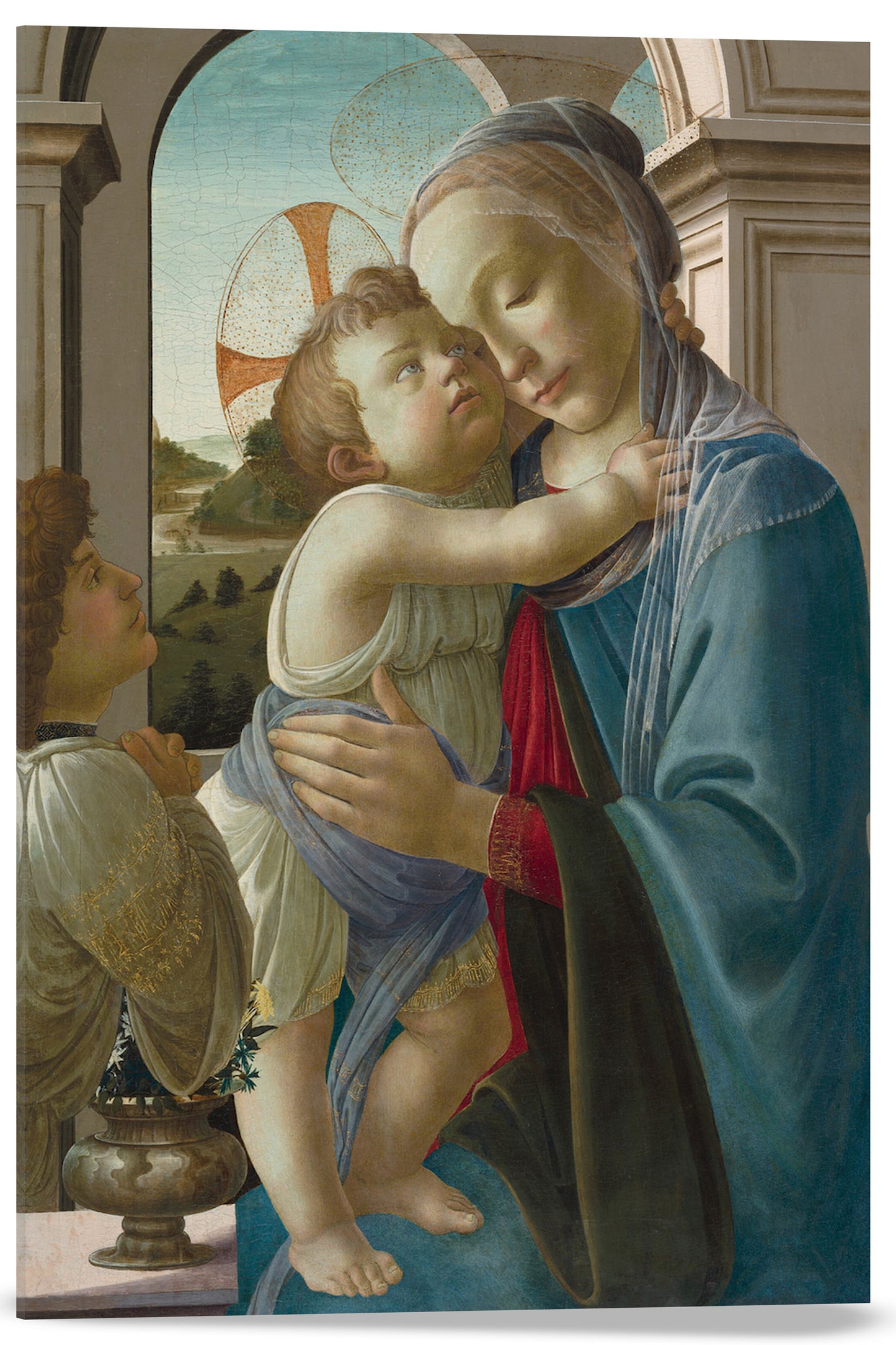 VIRGEN CON EL NIÑO Y UN ÁNGEL
