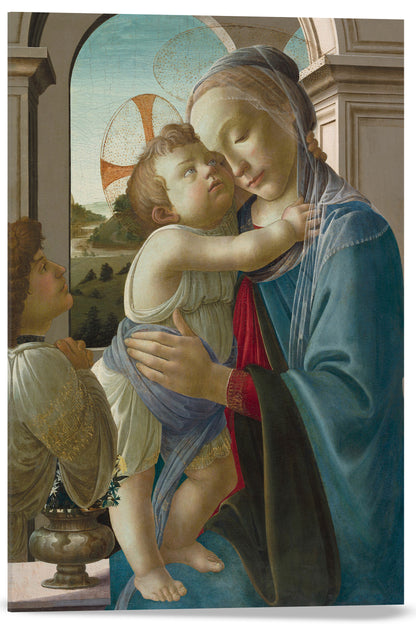 VIRGEN CON EL NIÑO Y UN ÁNGEL