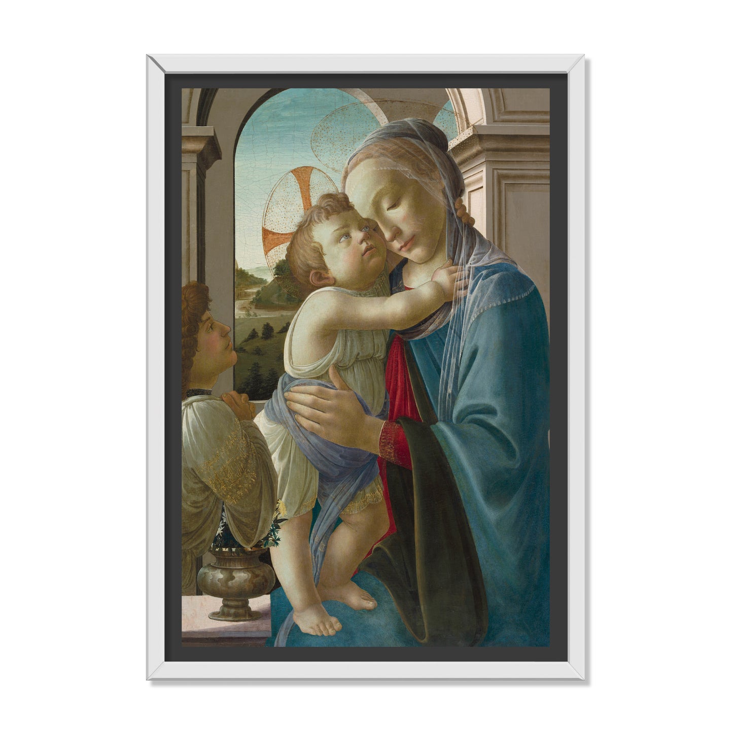 VIRGEN CON EL NIÑO Y UN ÁNGEL