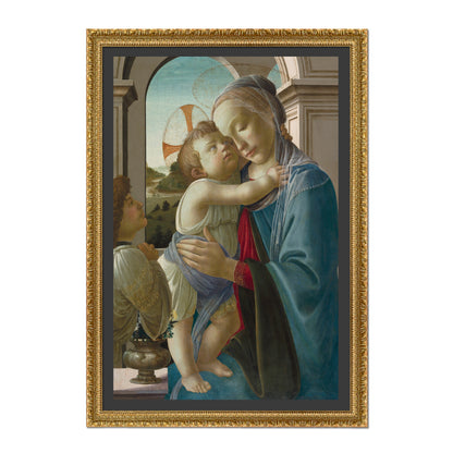 VIRGEN CON EL NIÑO Y UN ÁNGEL