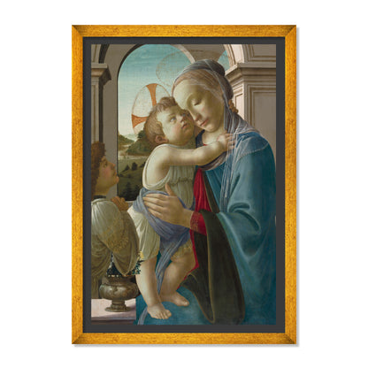 VIRGEN CON EL NIÑO Y UN ÁNGEL