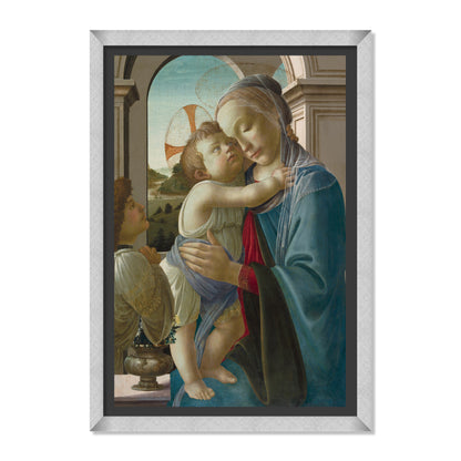 VIRGEN CON EL NIÑO Y UN ÁNGEL
